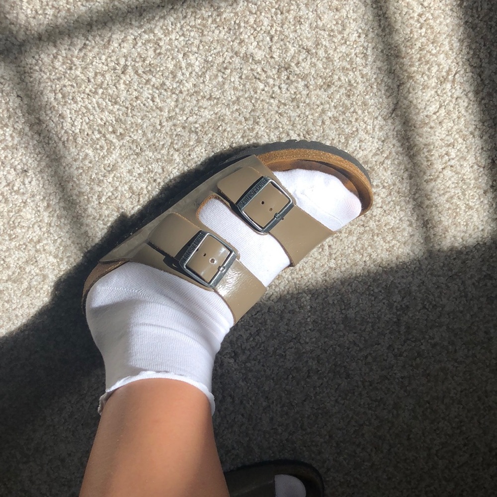 light brown birkenstock’s